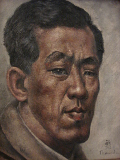 Autoportrait au col rond - Toshio Bando