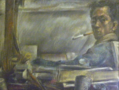 Autoportrait à la cigarette - Toshio Bando