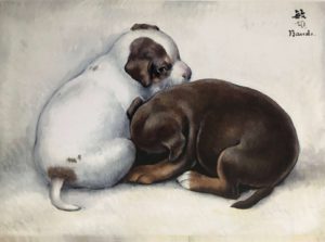 les deux chiots -Toshio Bando