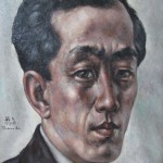 Autoportrait à la cravate rouge - Toshio Bando