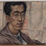 autoportrait et carte du japon - Toshio Bando