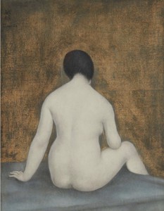 nu de dos fond d'or -Toshio Bando