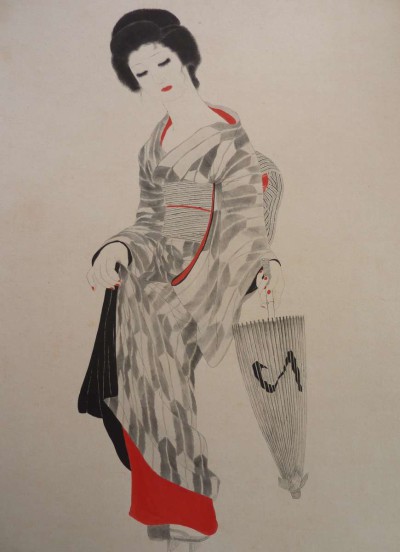 Japonaise a l'ombrelle - Toshio Bando