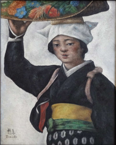 Japonaise au panier - Ancienne collection Lacoste - Toshio Bando